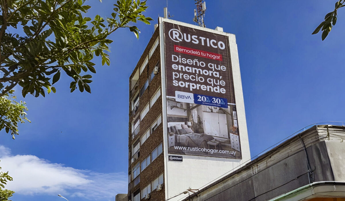 medianera rustico cartel